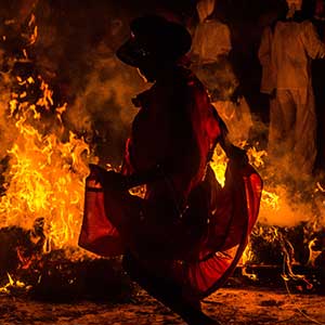 Women dancing during Religious Ceremony at the Fire Festival, Santiago de Cuba Festival Tours & Travel